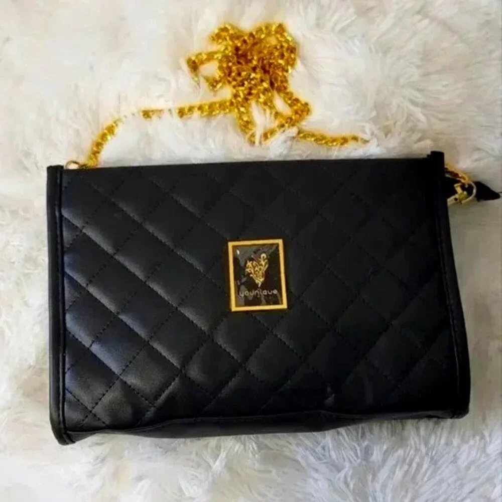 FREE SHIPPING TODAY ONLY! Two-Purse Power Duo-Quilted Chic + Purple Satin Sass - Picture 2 of 16